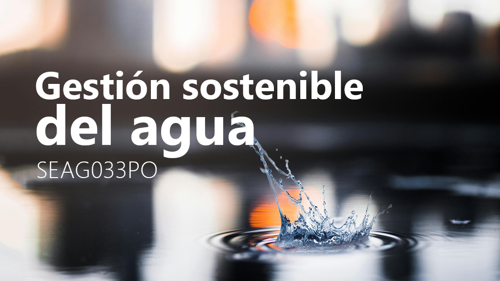 Curso de Gestión sostenible del agua (SEAG033PO)
